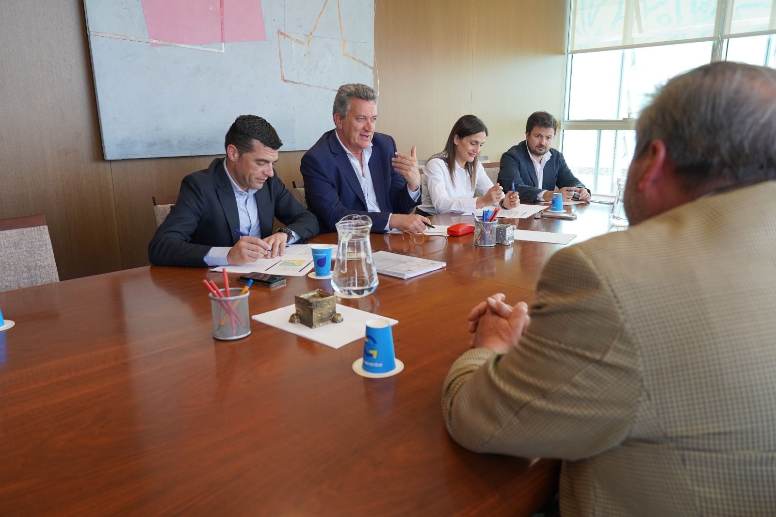 Reunión de Vicente Martínez Mus con el alcalde de Dénia