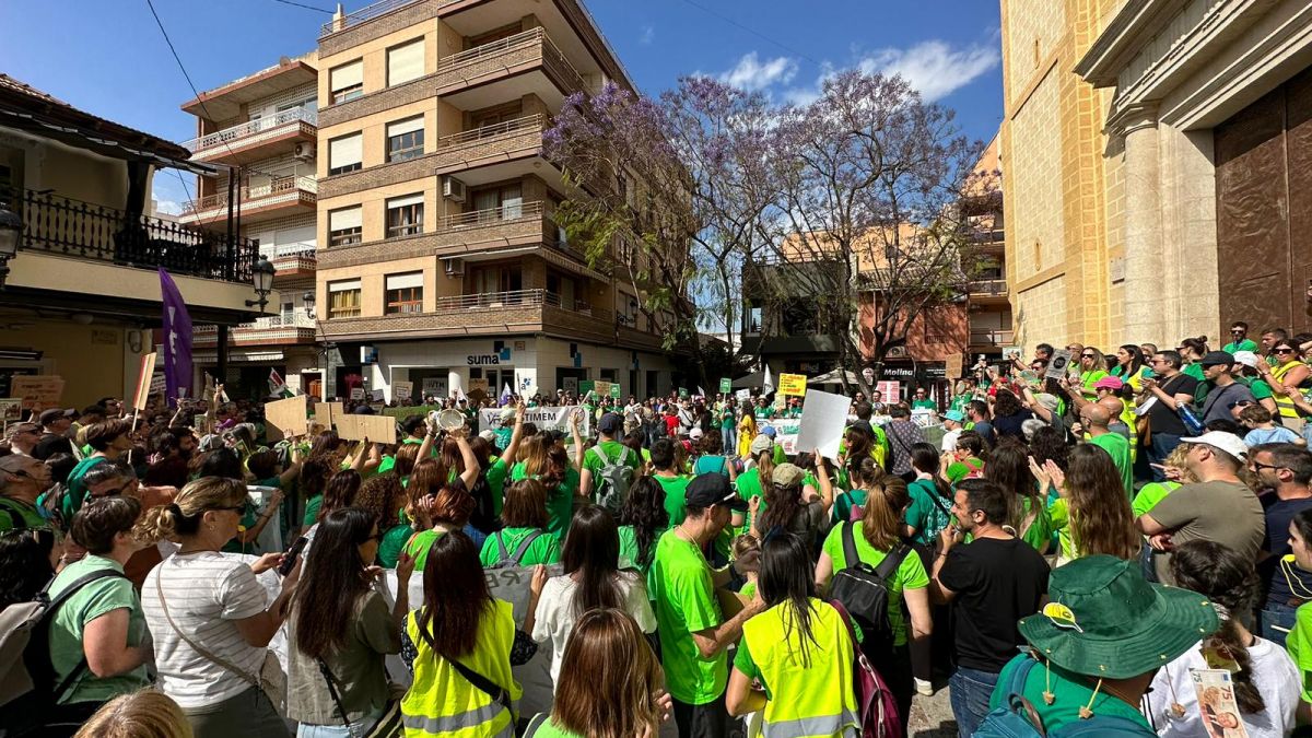 Jornada de protesta por la huelga educativa en San Vicente