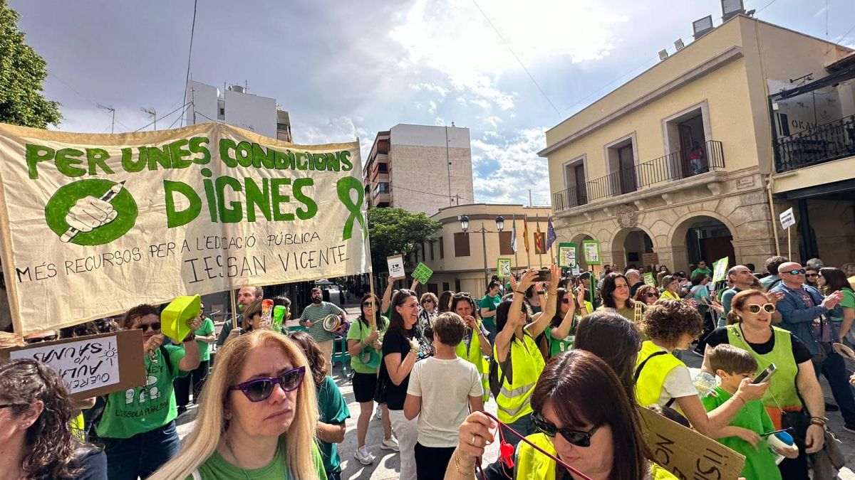 Movilización del profesorado en la huelga educativa