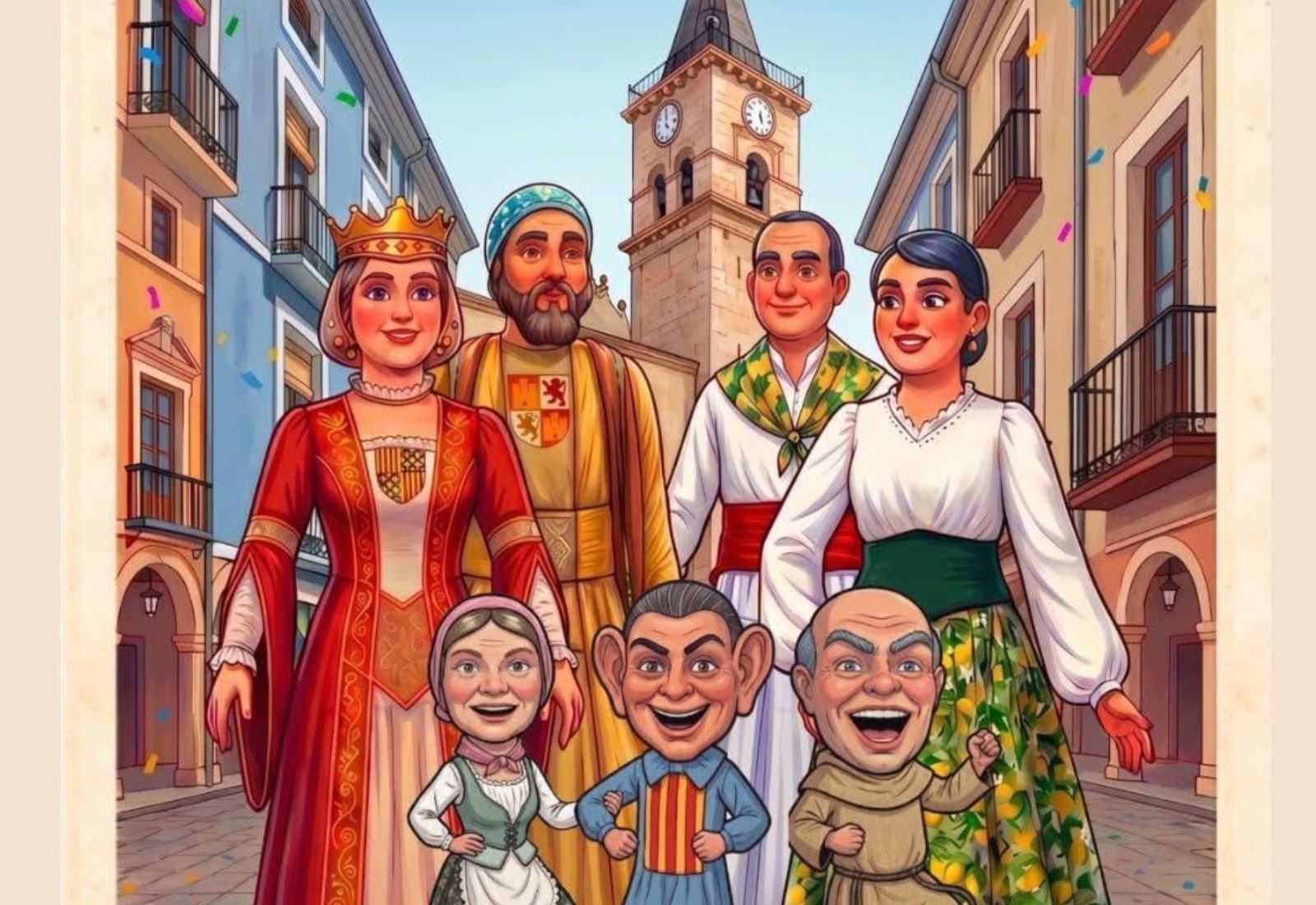Cartell de la desfilada de gegants i capgrossos a Villena
