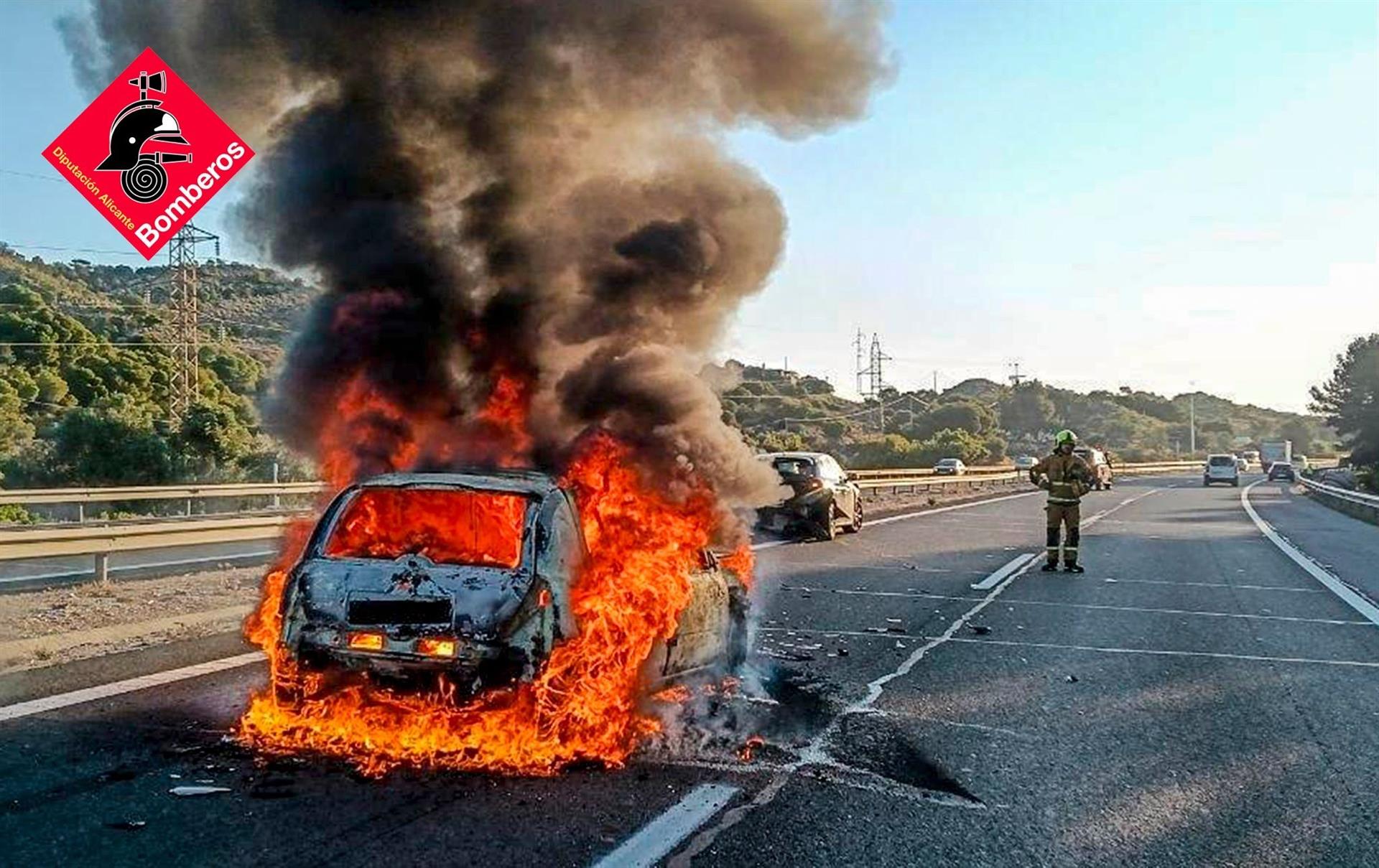 Accidente en la AP-7 a su paso por La Vila Joiosa (Foto: CPBA)