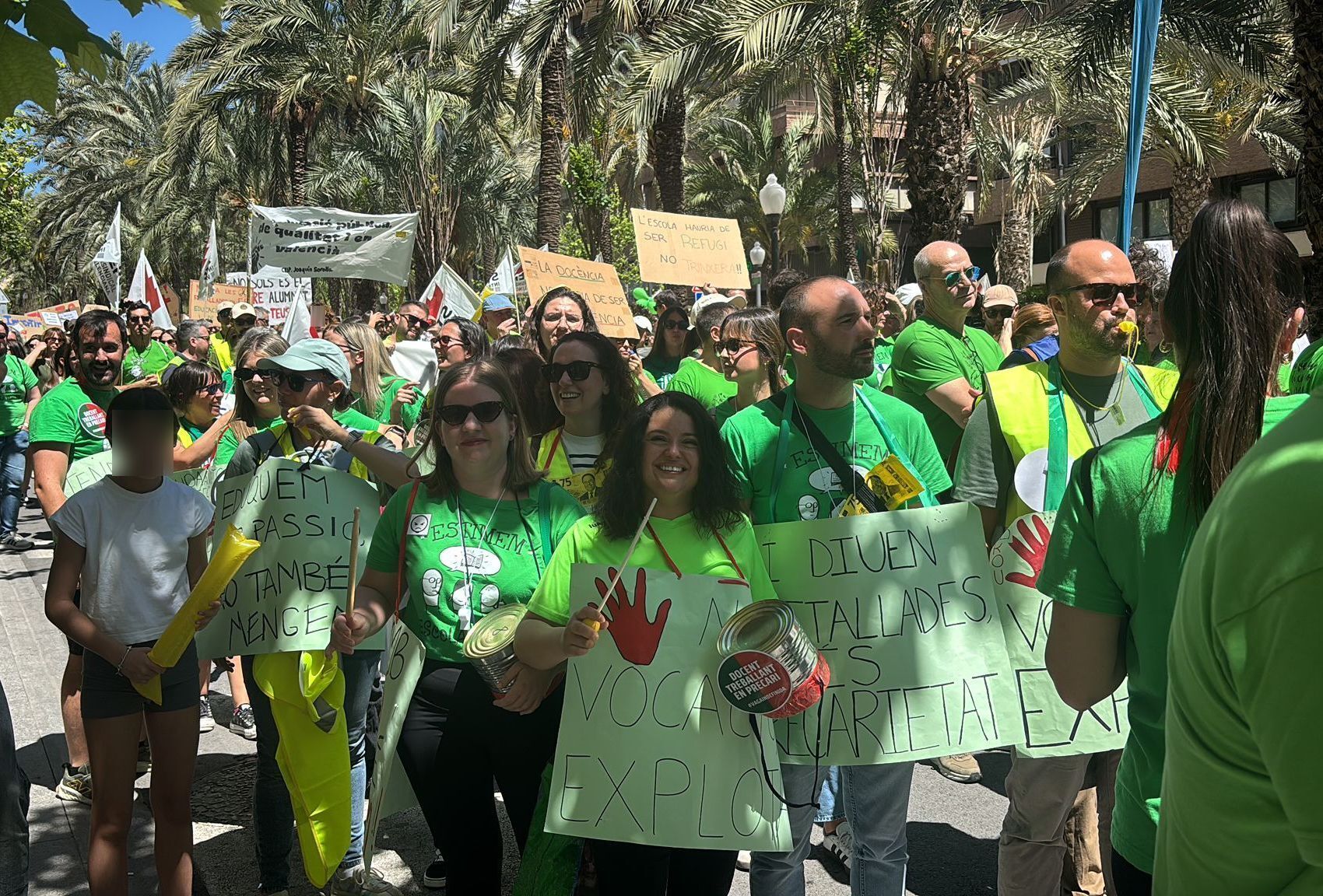 Huelga de docentes en la ciudad de Alicante