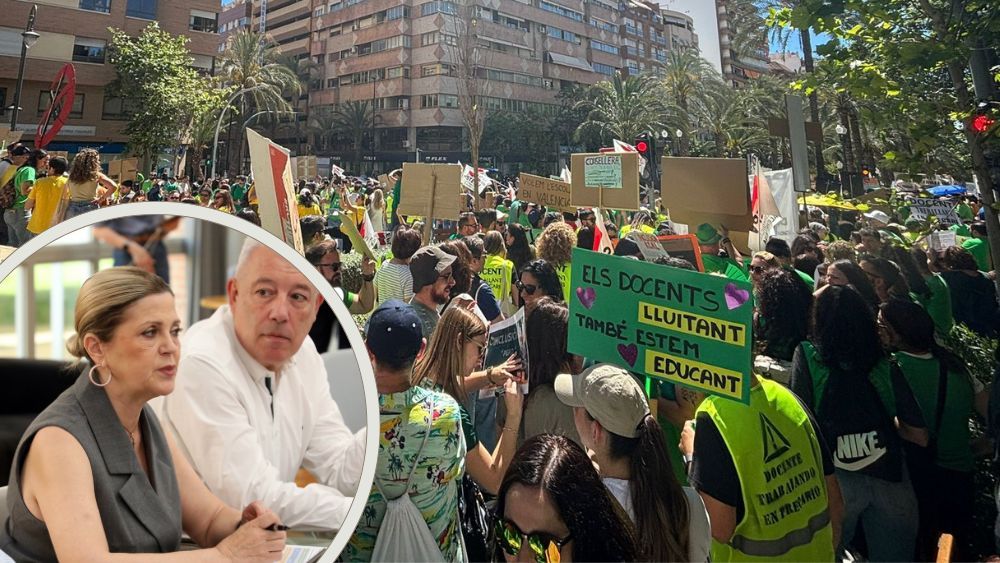 Manifestación de docentes en Alicante