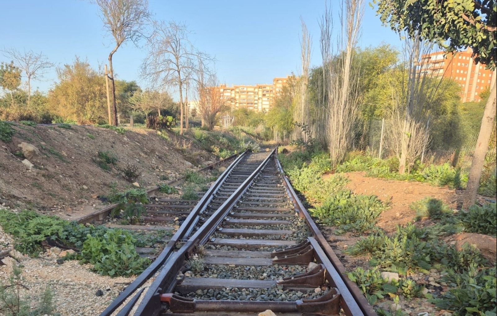 Traçat ferroviari al Parc de la Mar d'Alacant Traçat ferroviari al Parc de la Mar d'Alacant