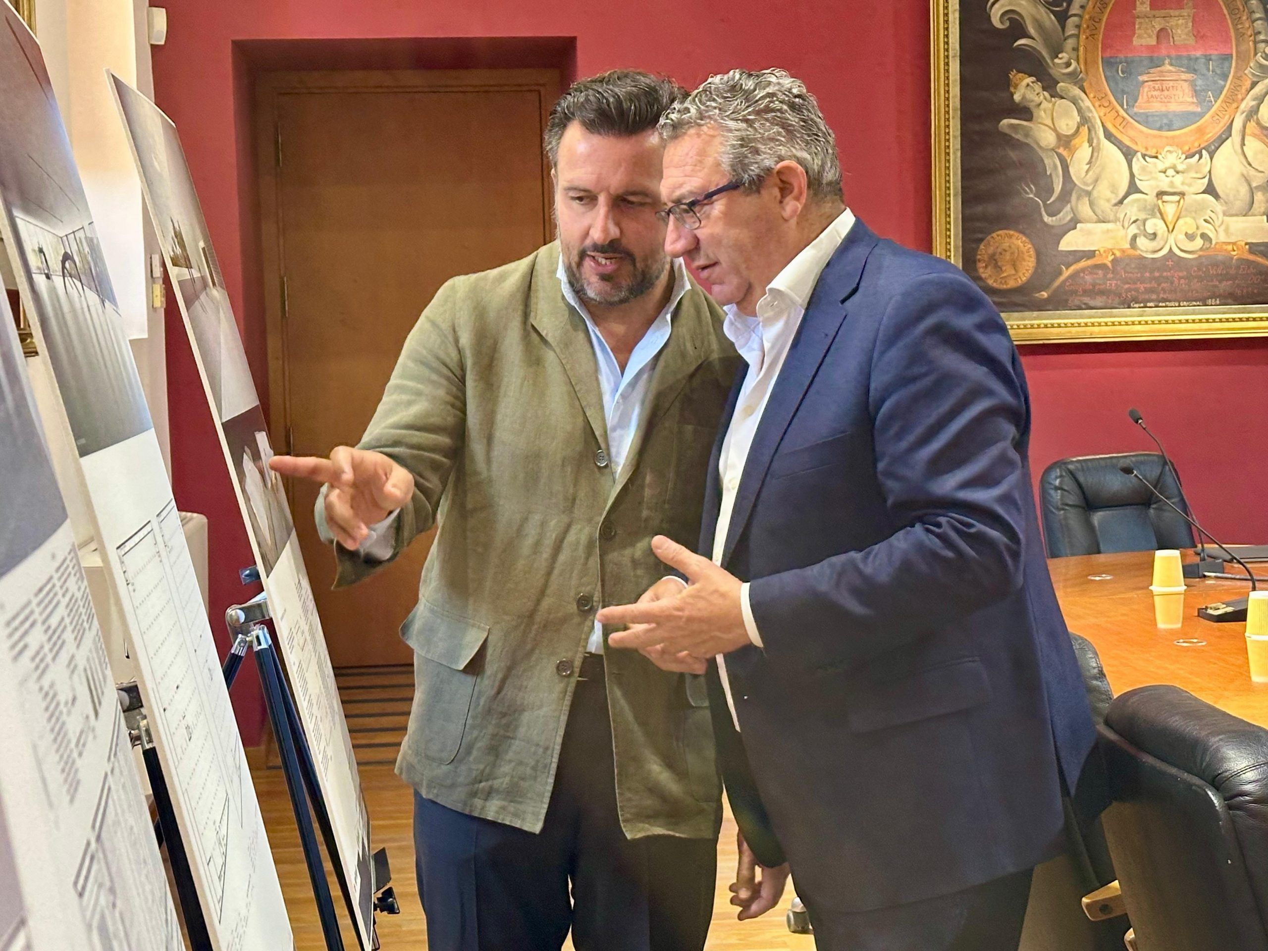 Pablo Ruz i Toni Pérez durant la Comissió Mixta del Palau de Congressos d'Elx