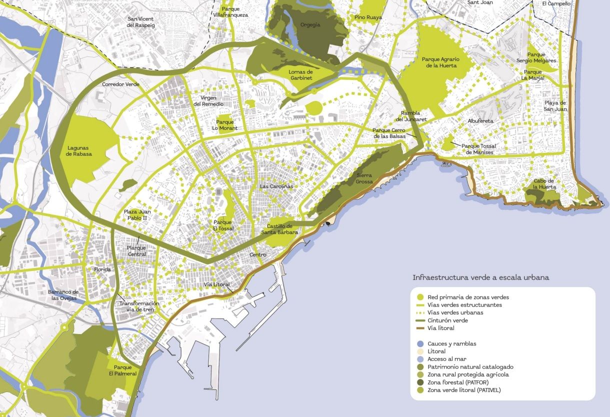 Plànol d'infraestructura d'Alacant