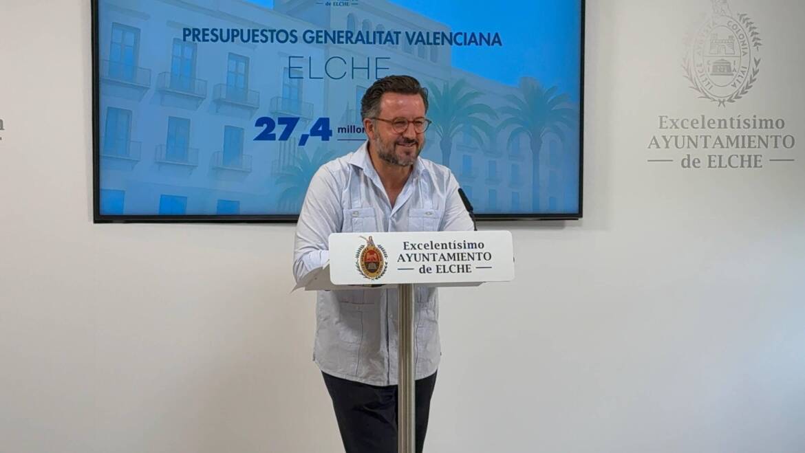 Pablo Ruz anuncia los Presupuestos de la Generalitat en Elche