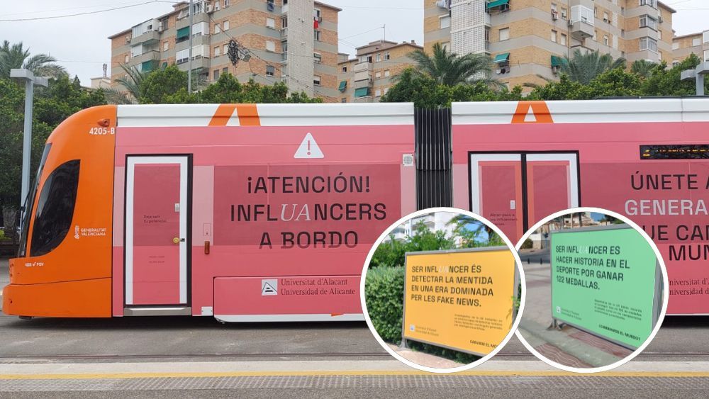 Campanya de la UA en el TRAM i diversos punts d'Alacant