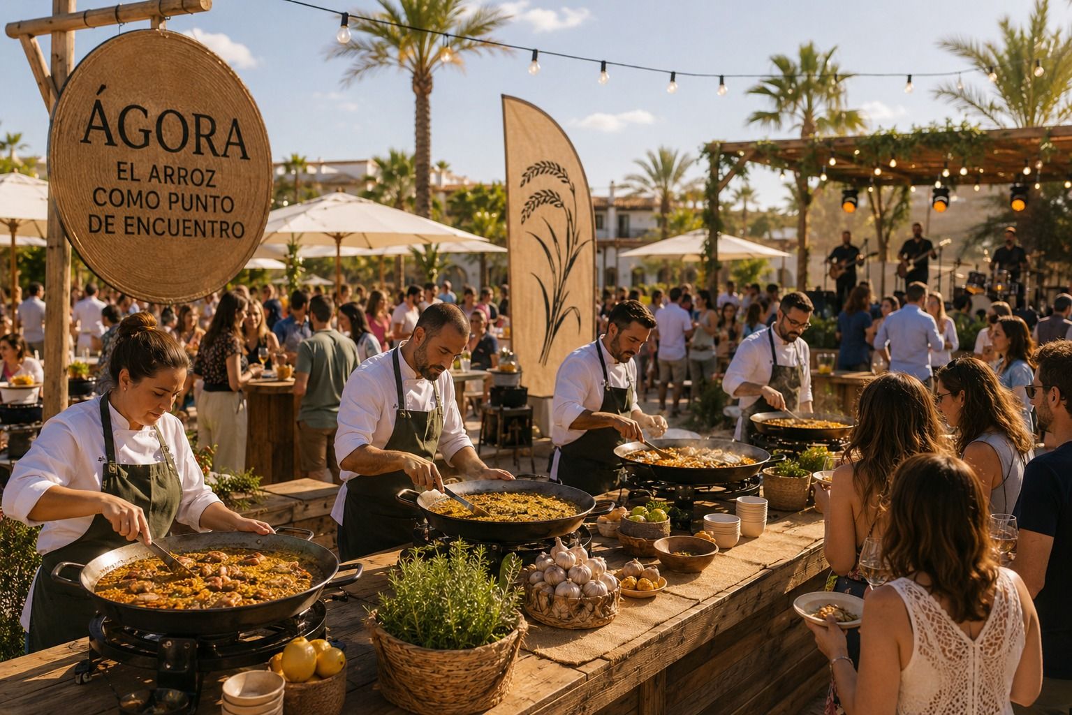 Recreación hecha con IA del evento sobre arroz alicantino de 'Misto'