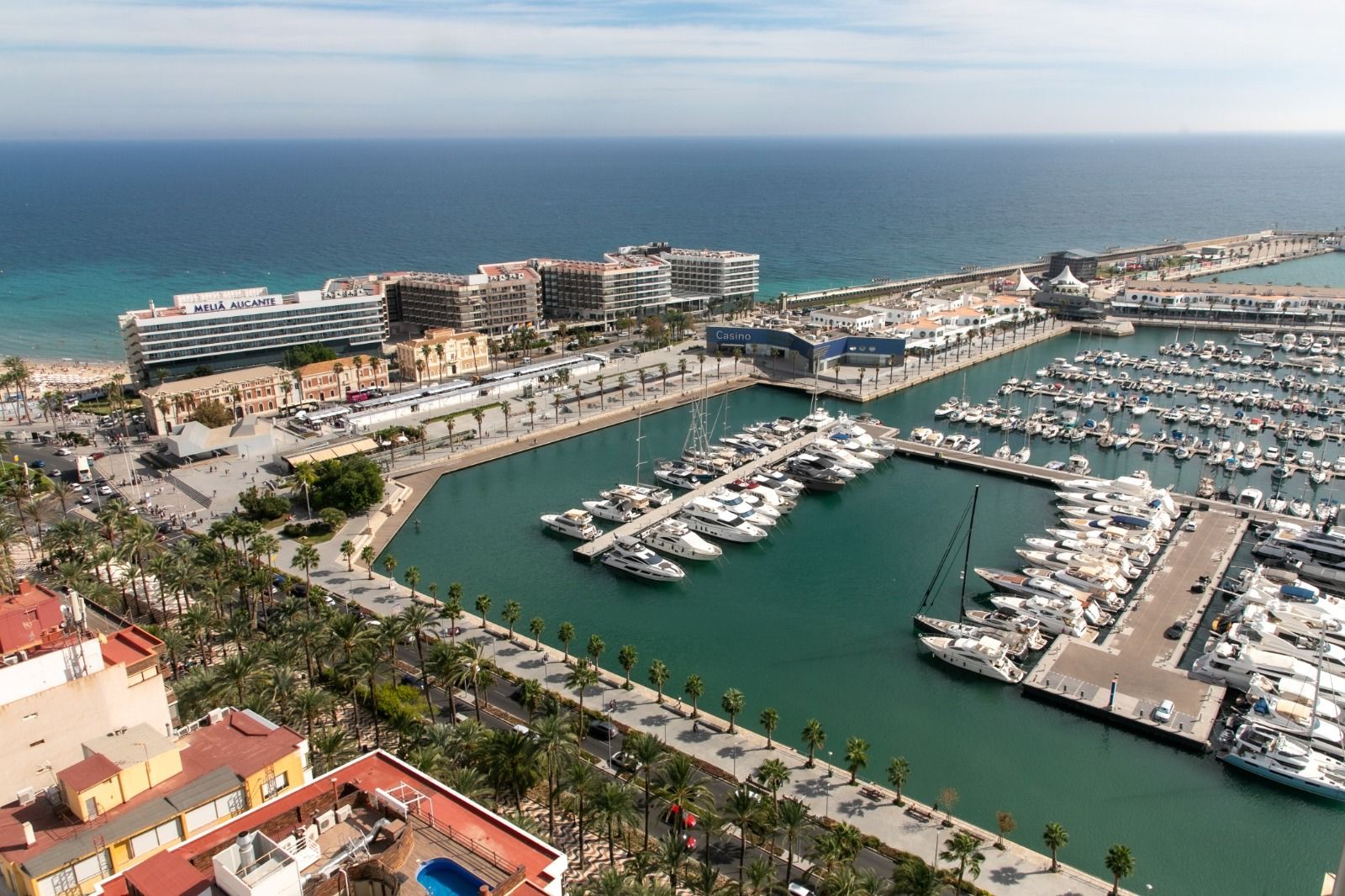 Imagen aérea de la zona del Puerto de Alicante