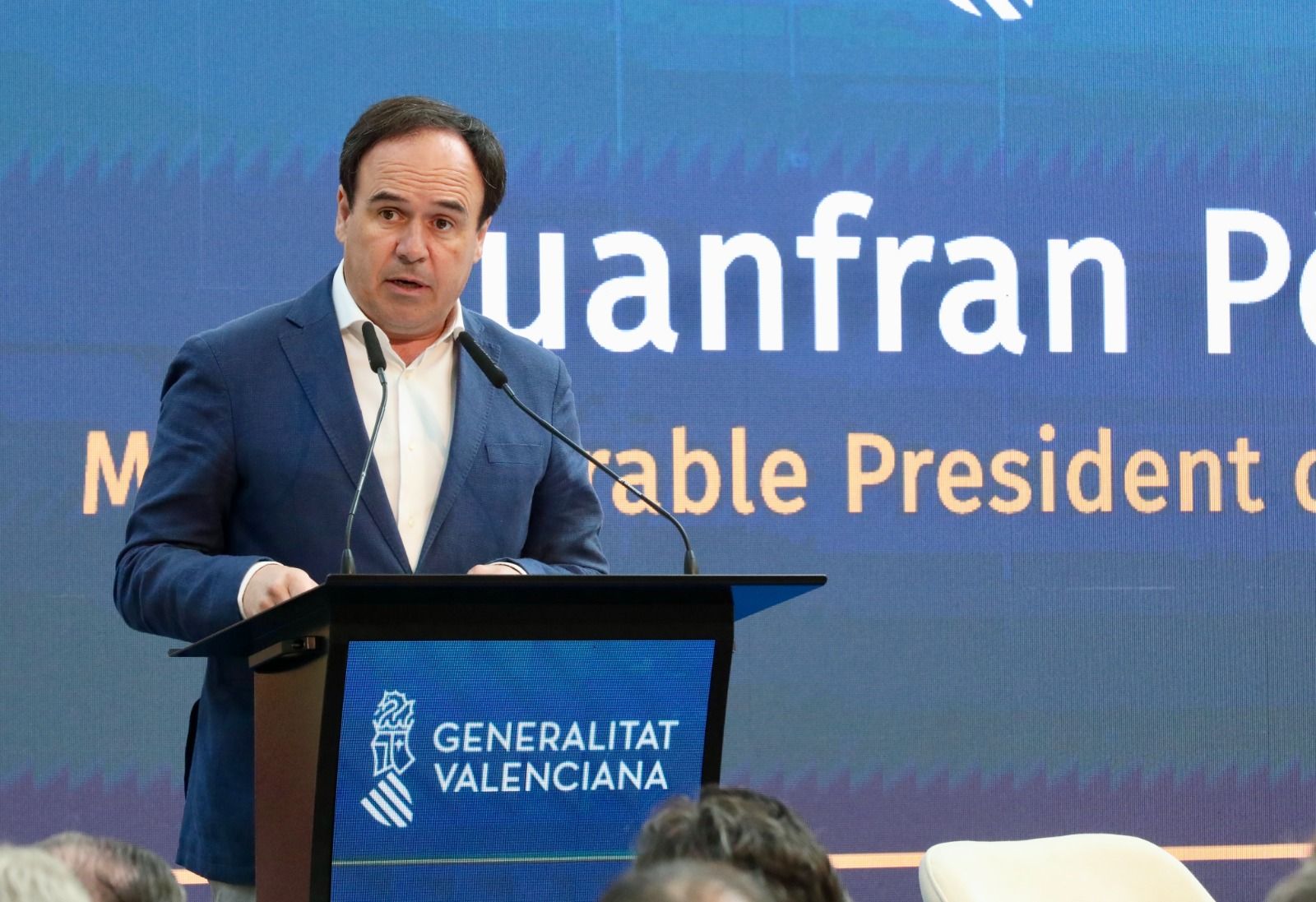 El president Juanfran Pérez Llorca en un acto