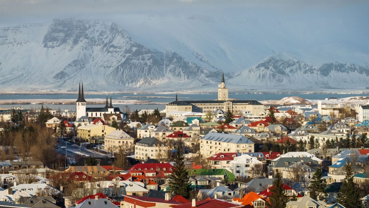 Postal de la ciutat de Reykjavík, capital d'Islàndia