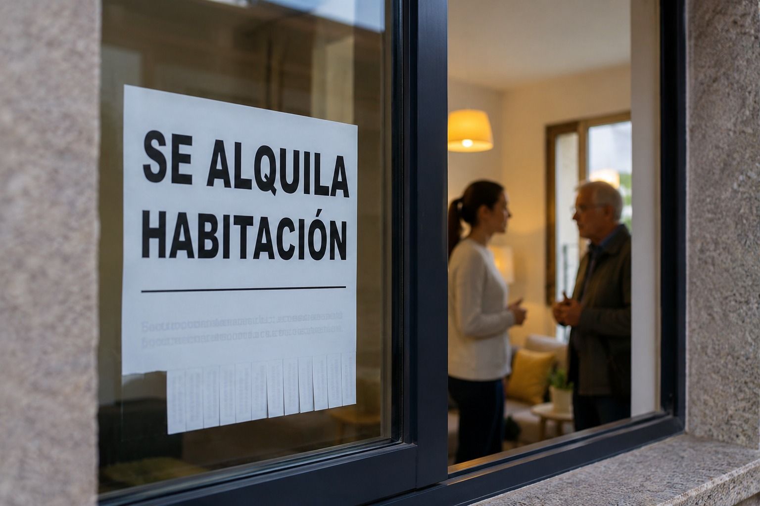 Alquiler de una habitación en una vivienda (Imagen hecha con IA)