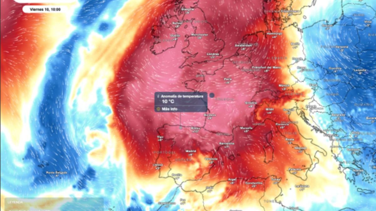 Anomalía de temperaturas en el continente europeo (Fuente: Meteored)
