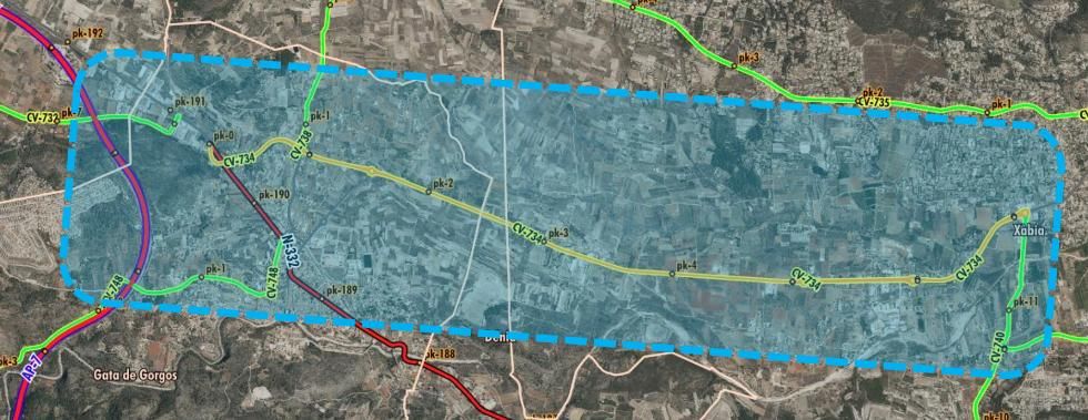 Proyecto de mejora del principal acceso a Jávea, la CV-734 Proyecto de mejora del principal acceso a Jávea, la CV-734