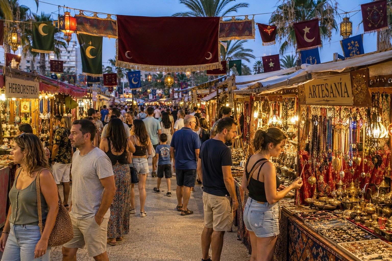 Diverses persones en els llocs del Soc Àrab d'Alacant