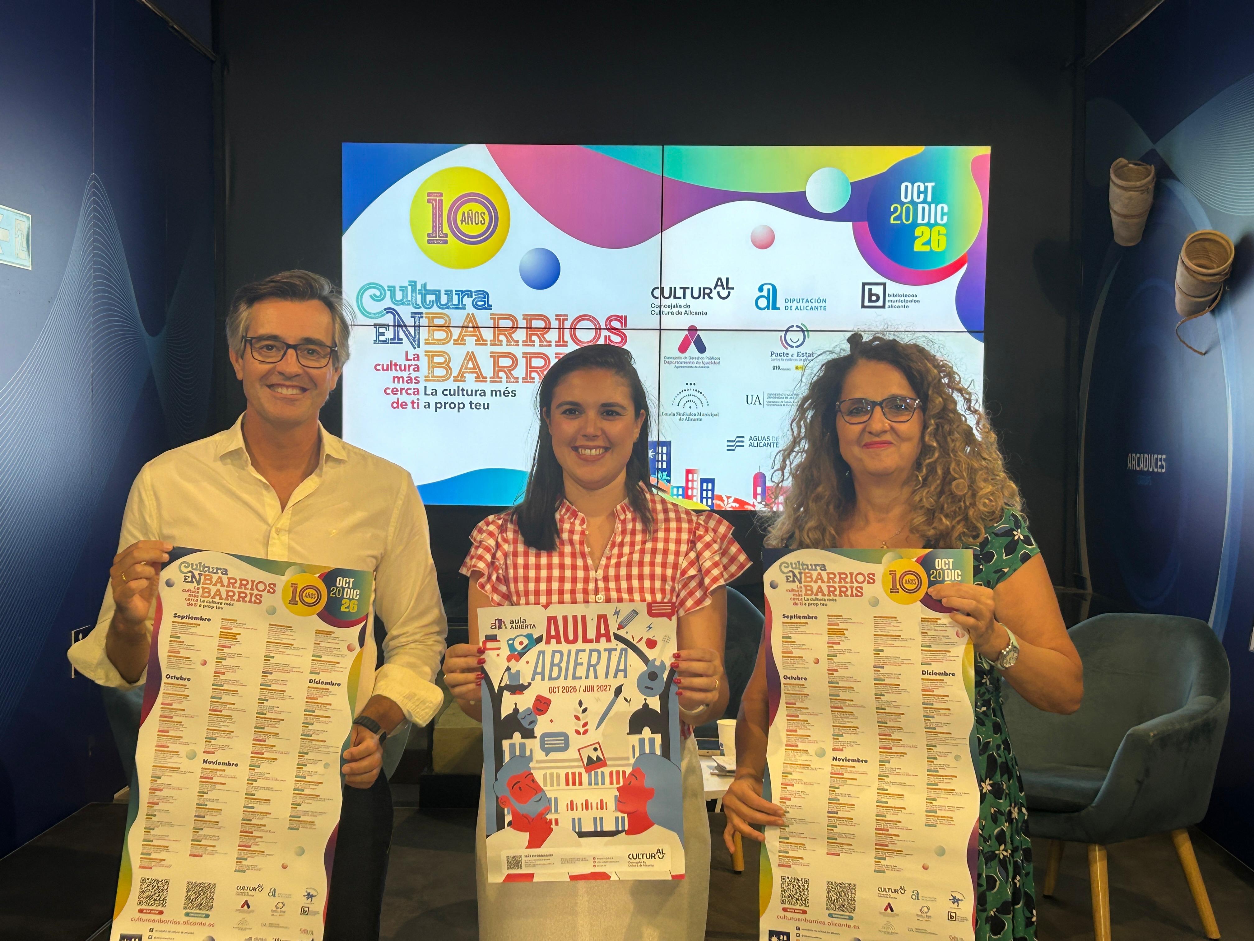 Presentación de Cultura en Barrios y Aula Abierta en Alicante Presentación de Cultura en Barrios y Aula Abierta en Alicante
