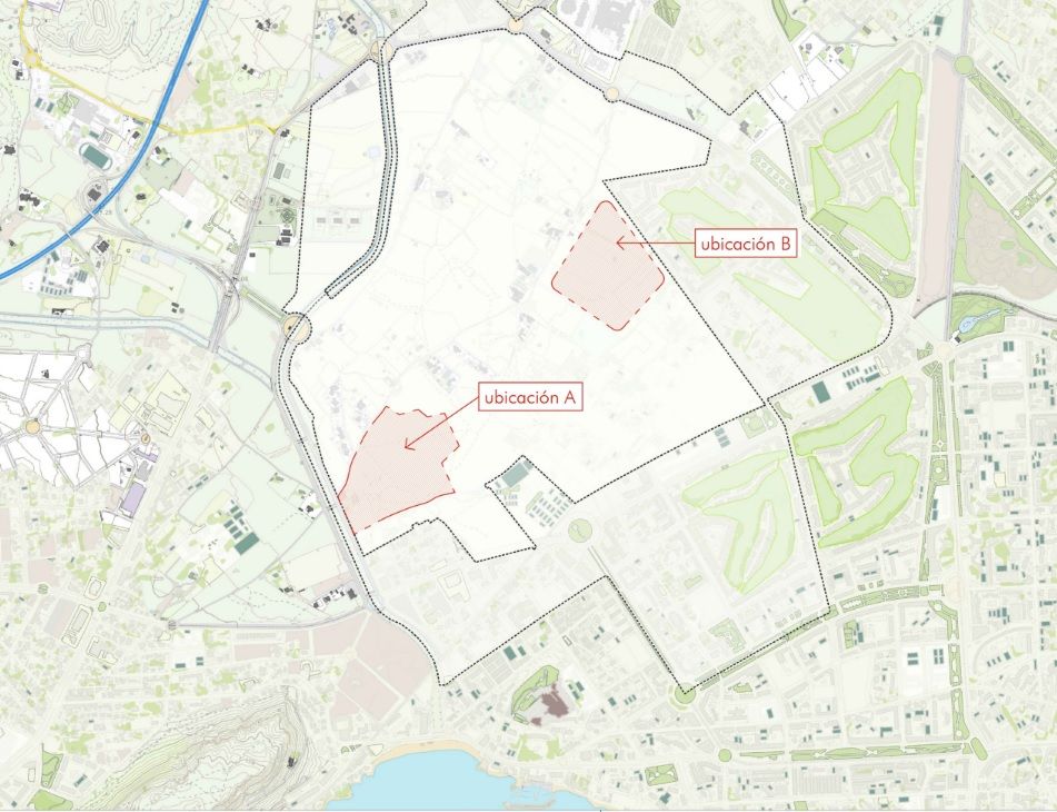 Mapa de las dos posibles ubicaciones de la Ciudad Deportiva del Hércules CF en Alicante Mapa de las dos posibles ubicaciones de la Ciudad Deportiva del Hércules CF en Alicante