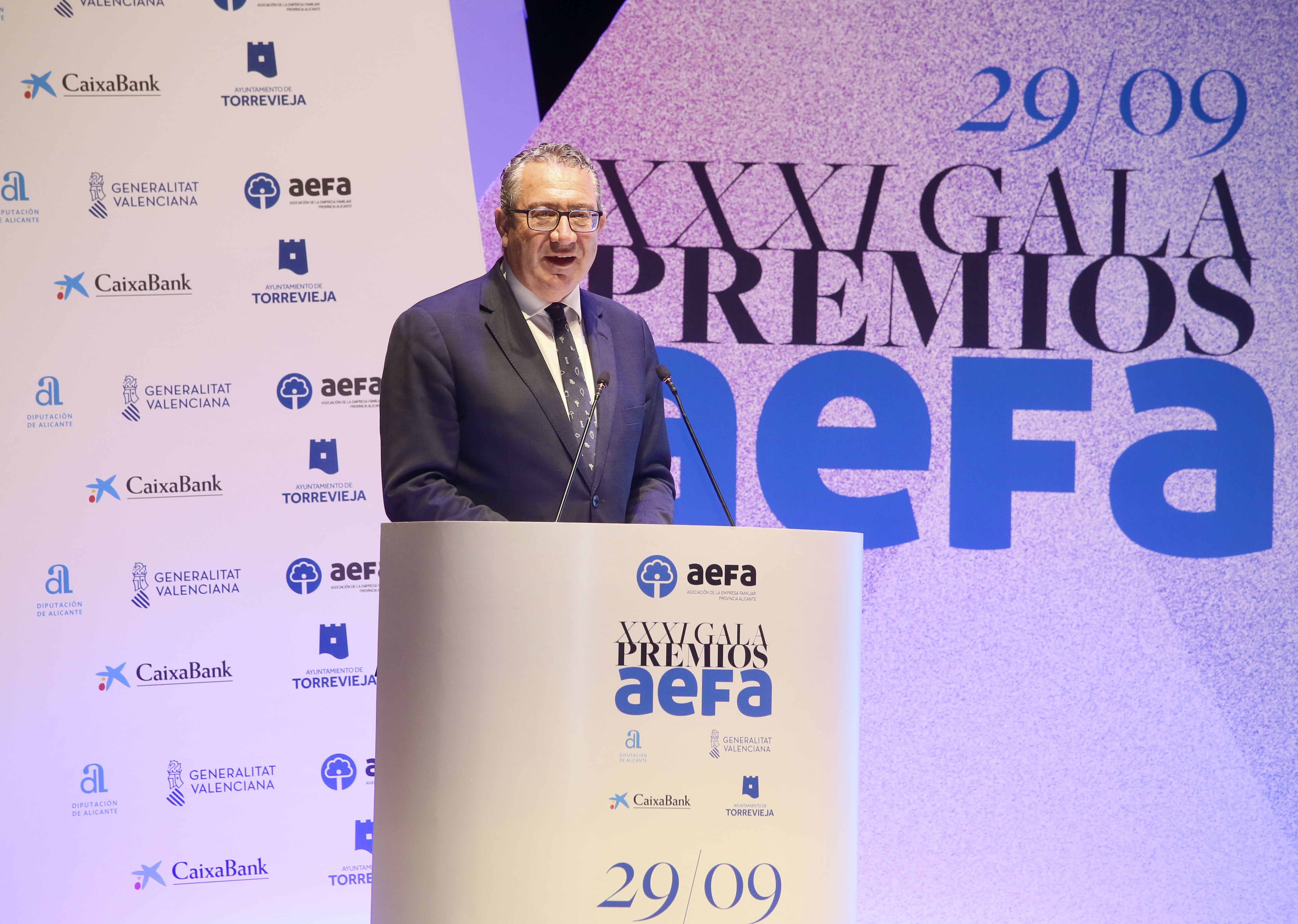 Toni Pérez interviene en la XXXI Gala de Premios AEFA Toni Pérez interviene en la XXXI Gala de Premios AEFA