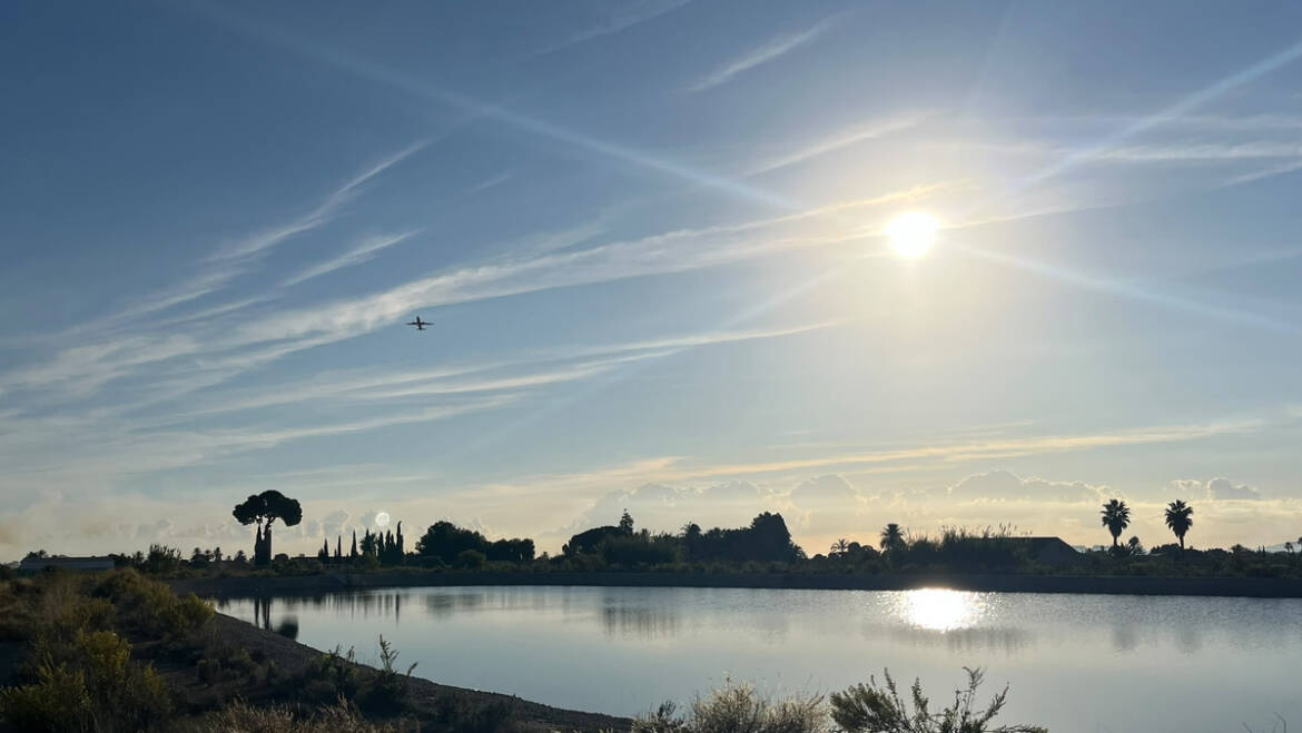 La bassa de Torrellano repleta d'aigua després de les pluges La bassa de Torrellano repleta d'aigua després de les pluges