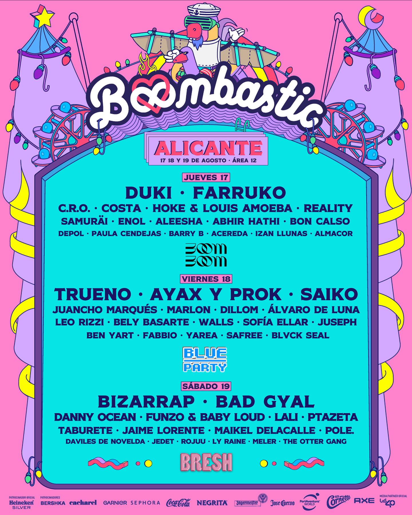 Cartell festival Boombastic Alacant 2023